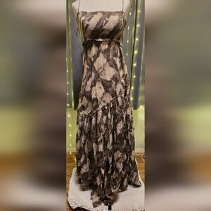 All Saints Black and Gray Maxi Dress